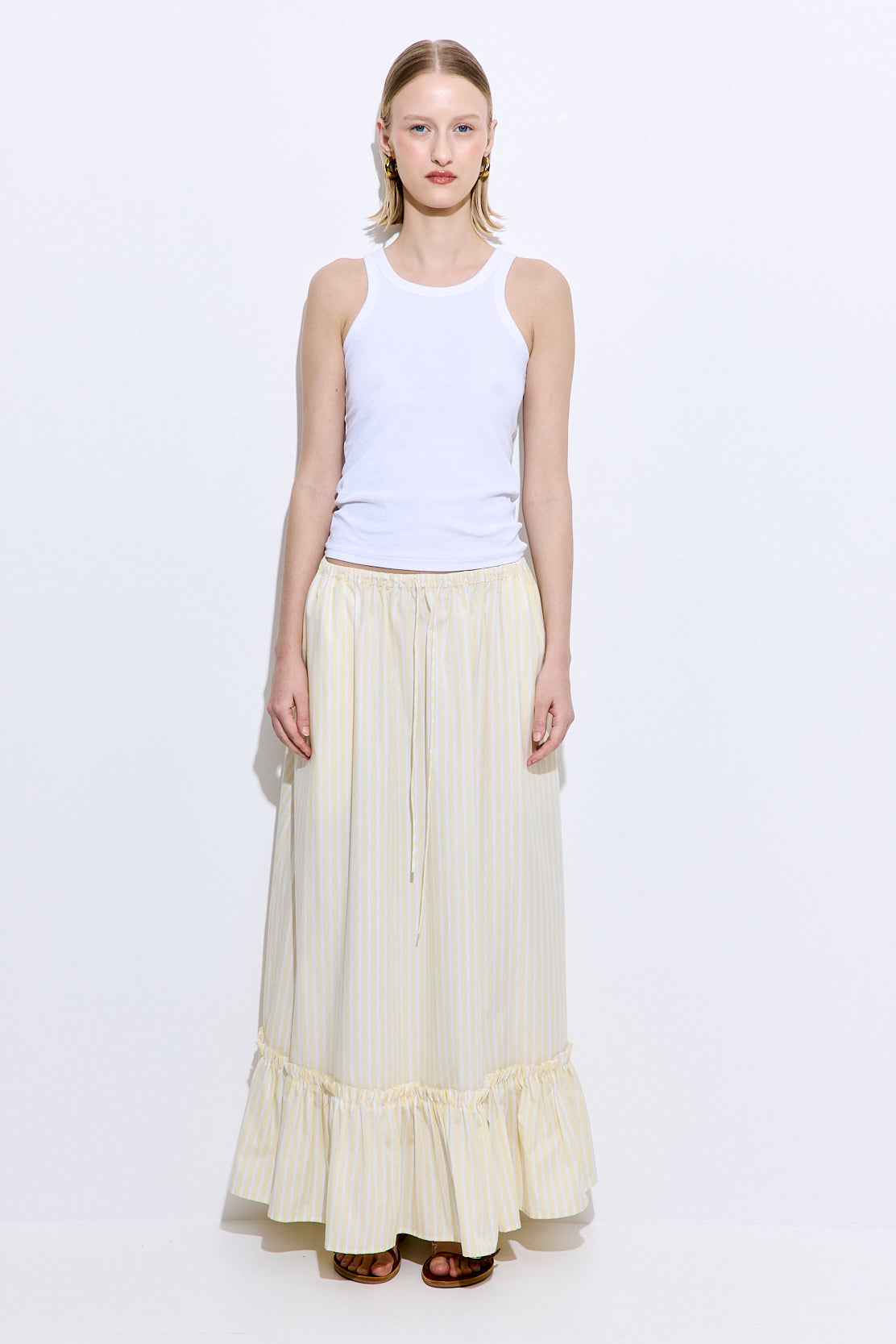 Ruffled Poplin Maxi Skirt – Dé Rococo