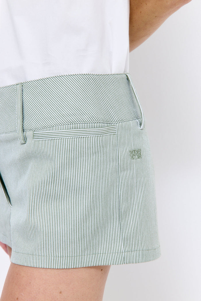 Striped Drill Shorts