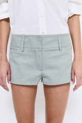 Striped Drill Shorts