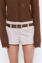 Striped Drill Shorts