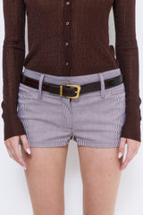 Striped Drill Shorts