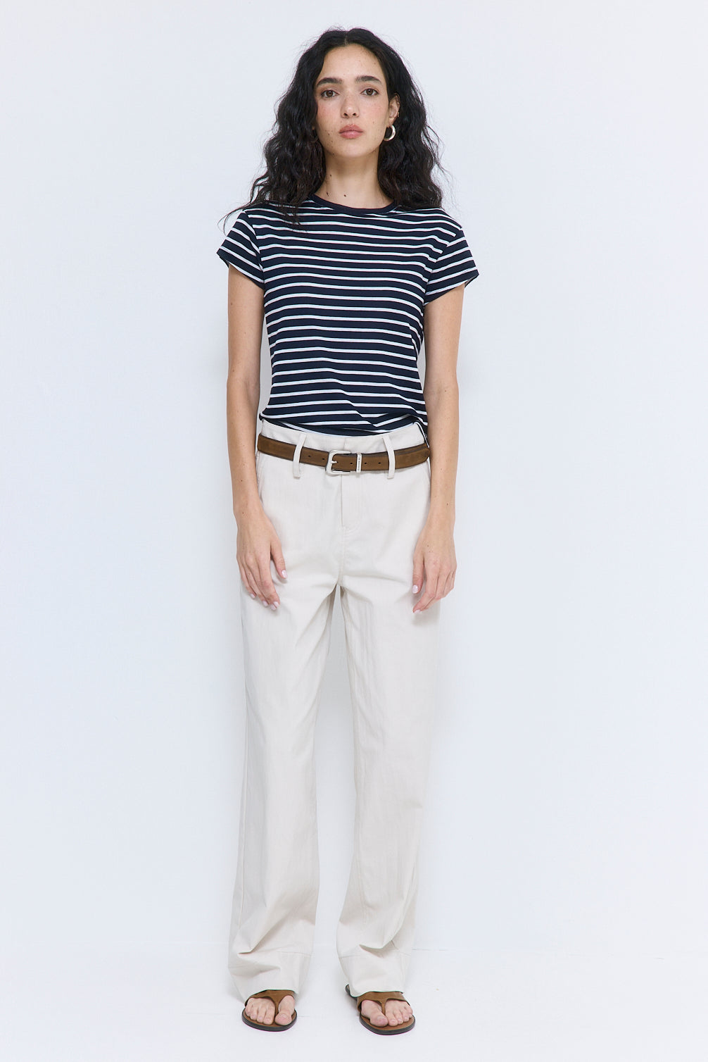 High Rise Relaxed Cotton Pants