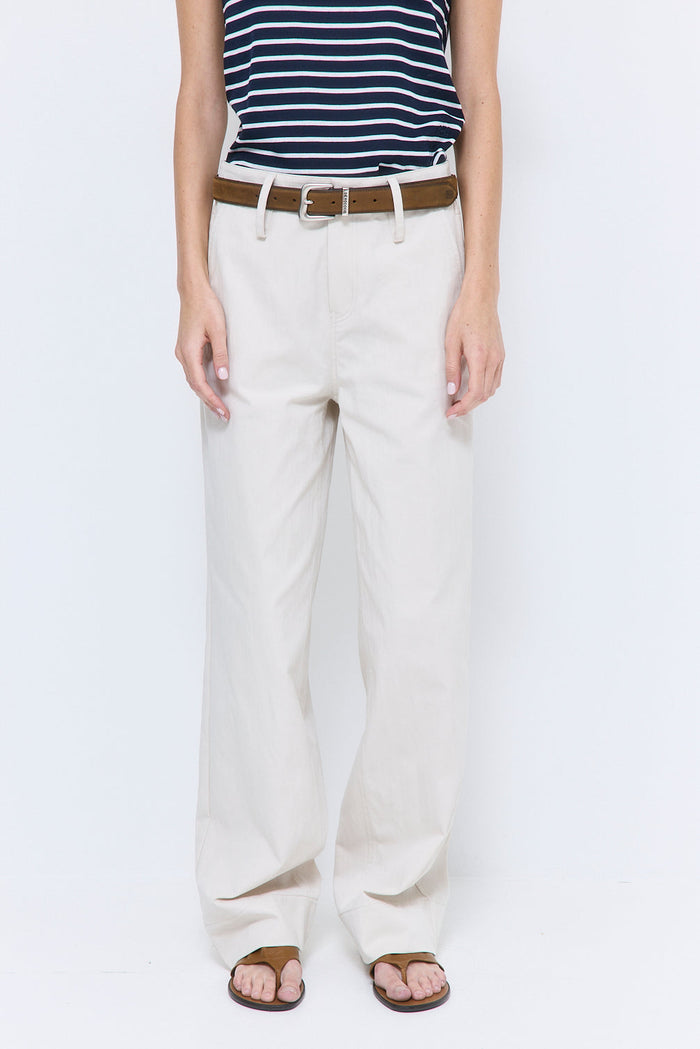 High Rise Relaxed Cotton Pants