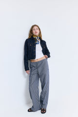 Mid Rise Poplin Pants