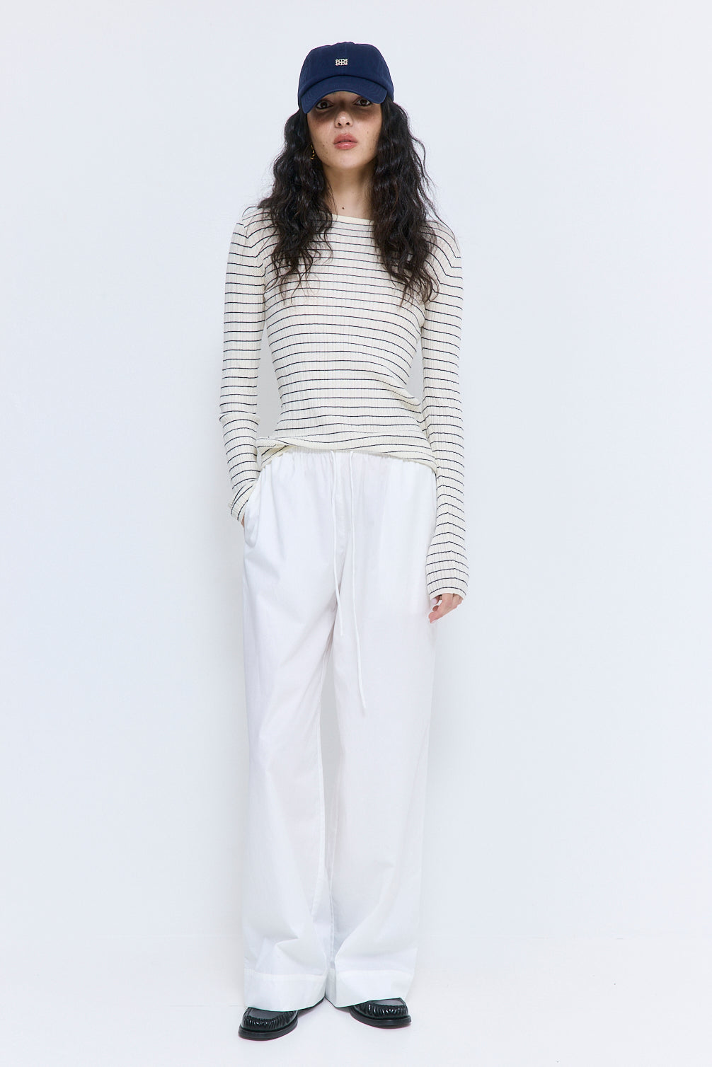 Mid Rise Poplin Pants