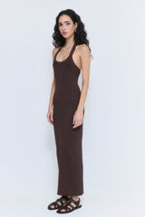 Ribbed Halter Neck Maxi Dress