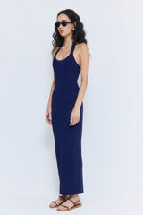 Ribbed Halter Neck Maxi Dress