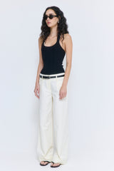 Ribbed Halter Neck Tank Top