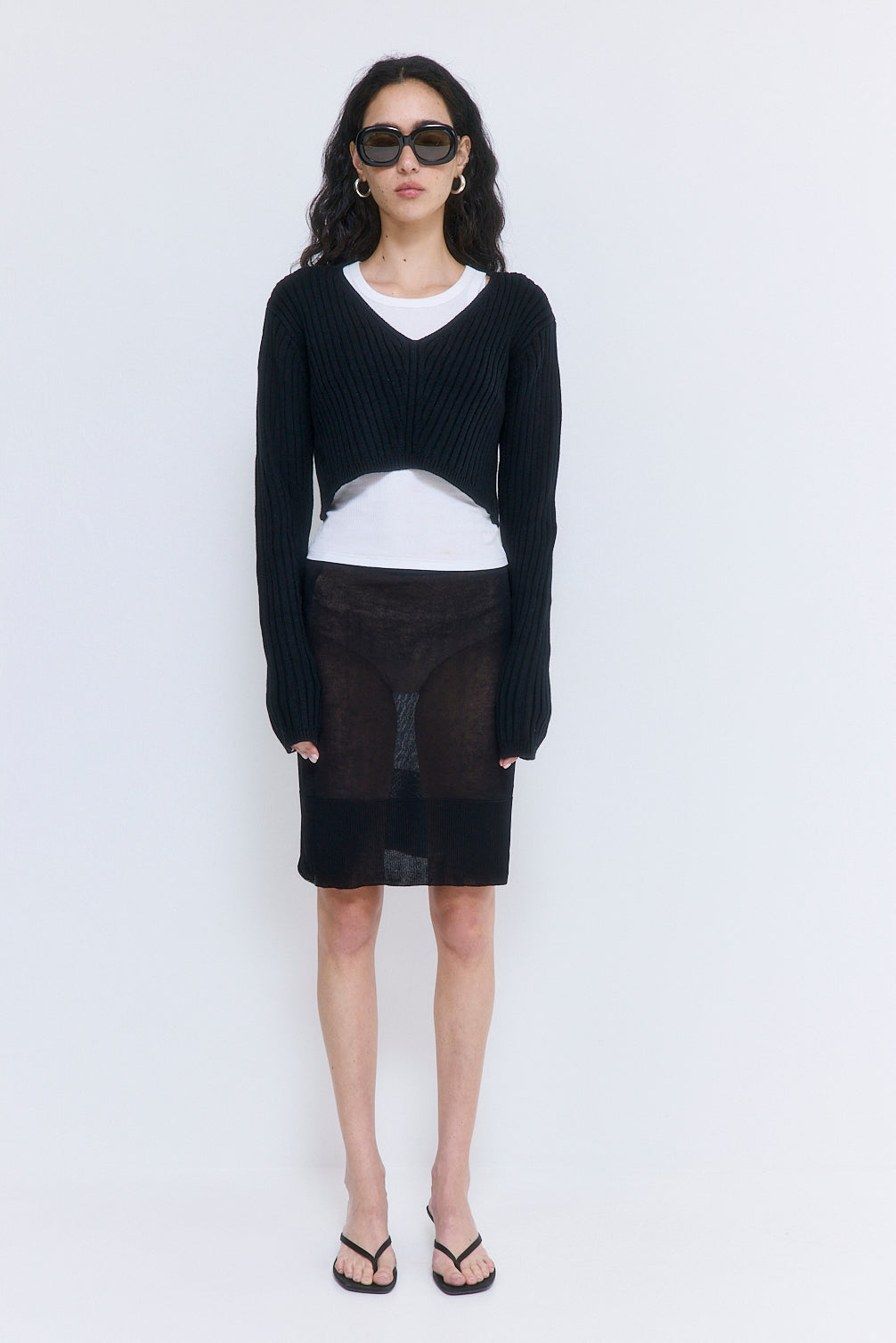 Sheer Midi Skirt