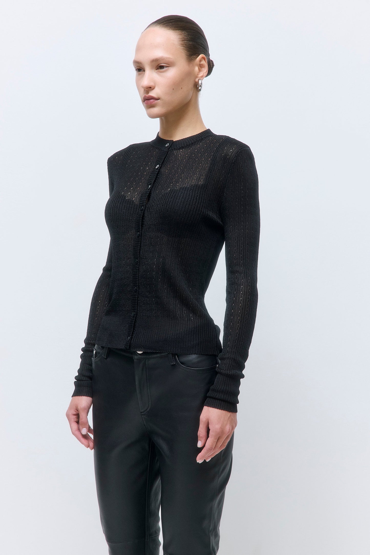 Semi Sheer Crochet Cardigan