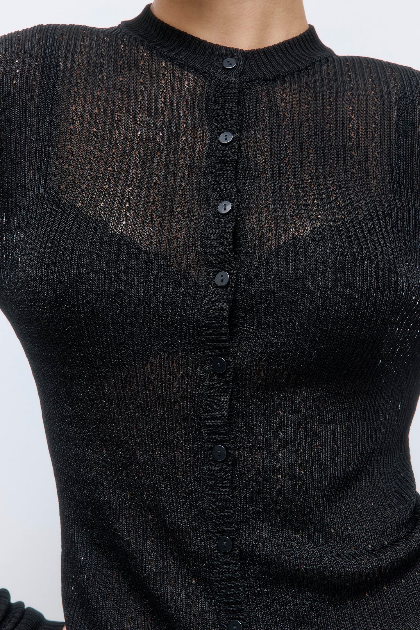 Semi Sheer Crochet Cardigan