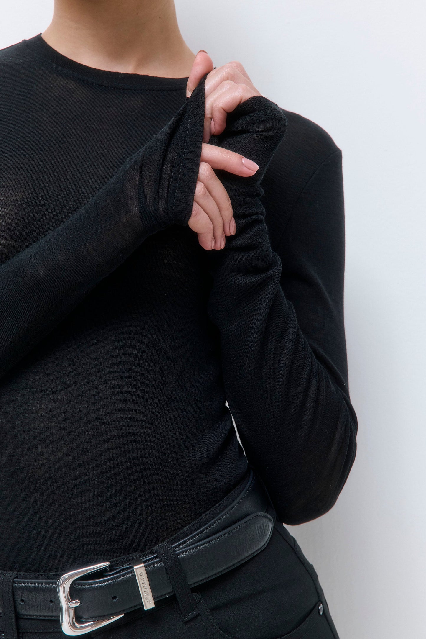 Fitted Thin Wool Long Sleeve