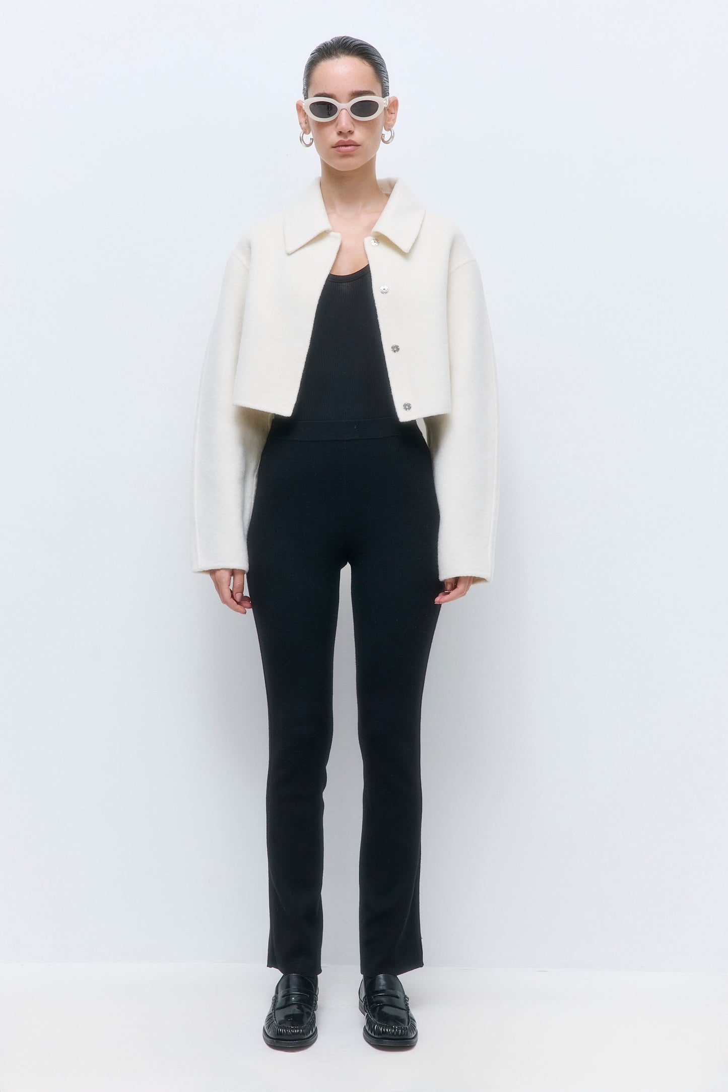 Cropped Ribbed Leggings