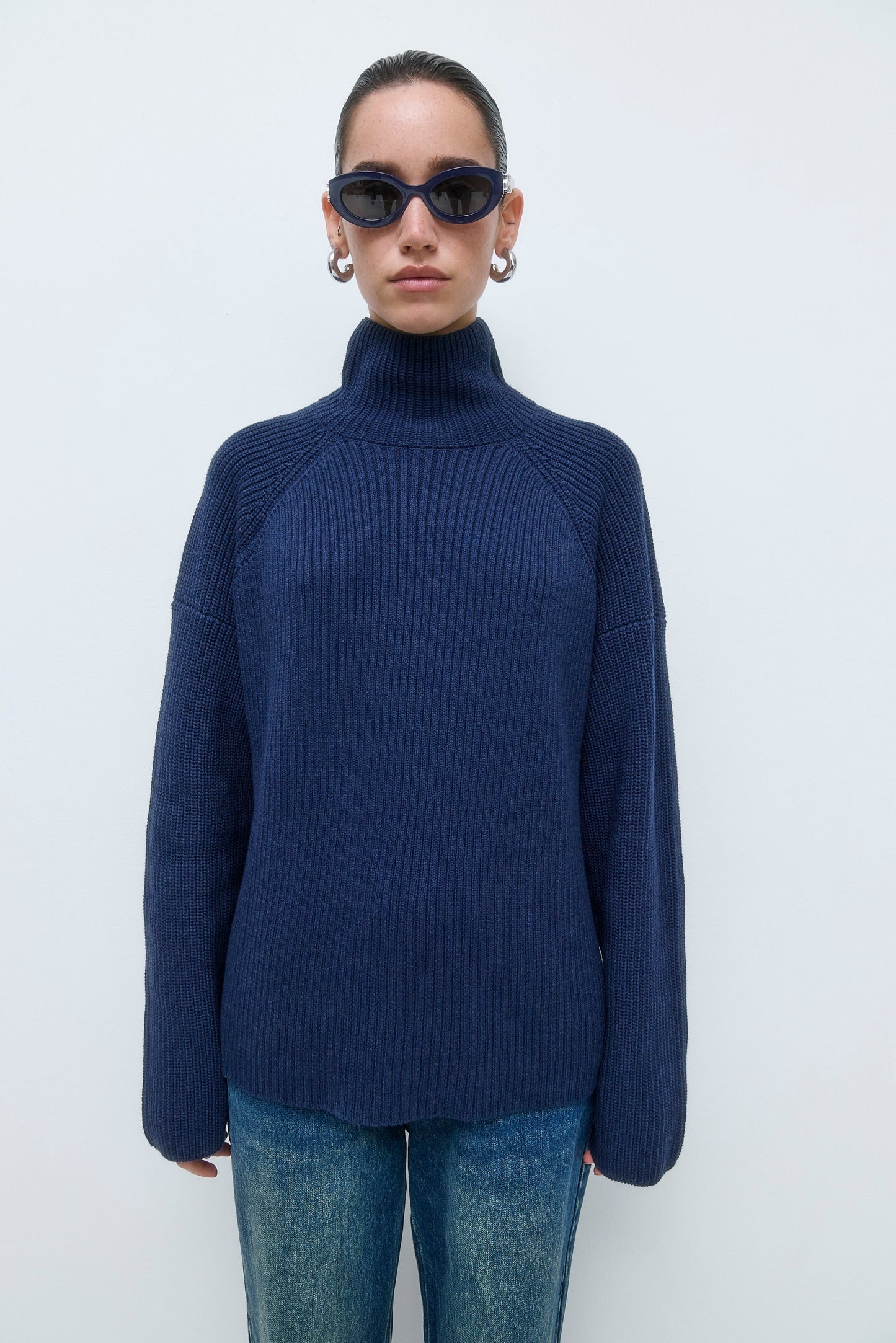 Ribbed Turtleneck Sweater