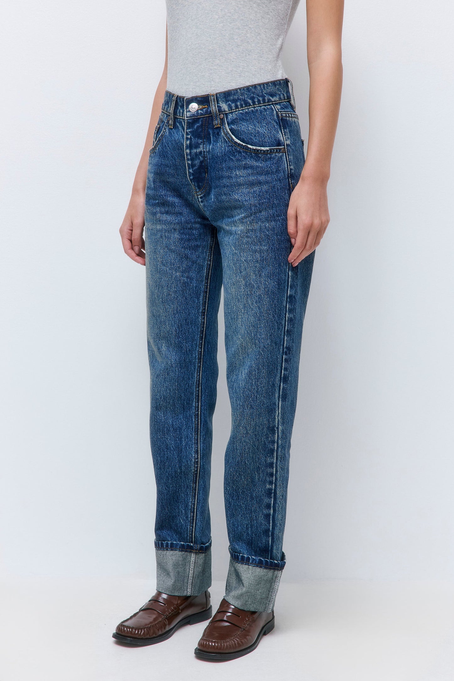 No.16| Mid Waist Straight Denim