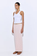 Pattern Knitted Maxi Skirt