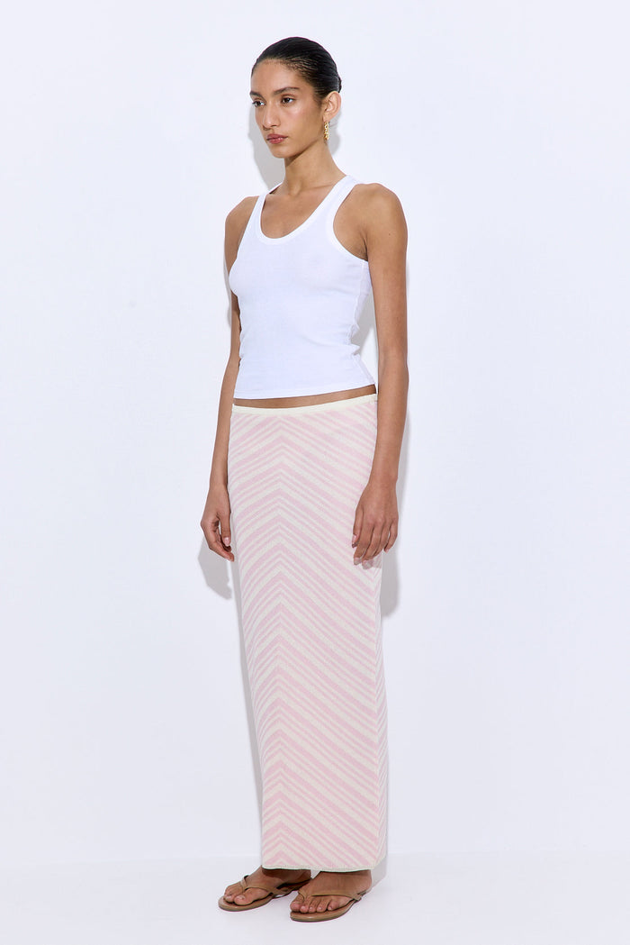 Pattern Knitted Maxi Skirt