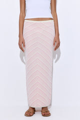 Pattern Knitted Maxi Skirt