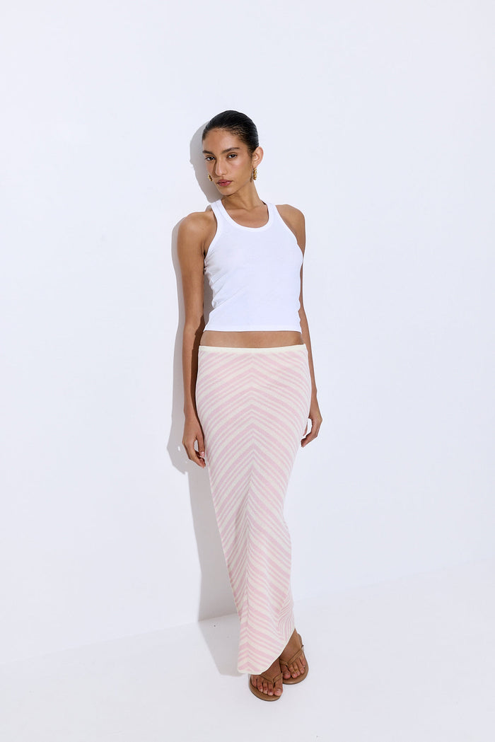 Pattern Knitted Maxi Skirt