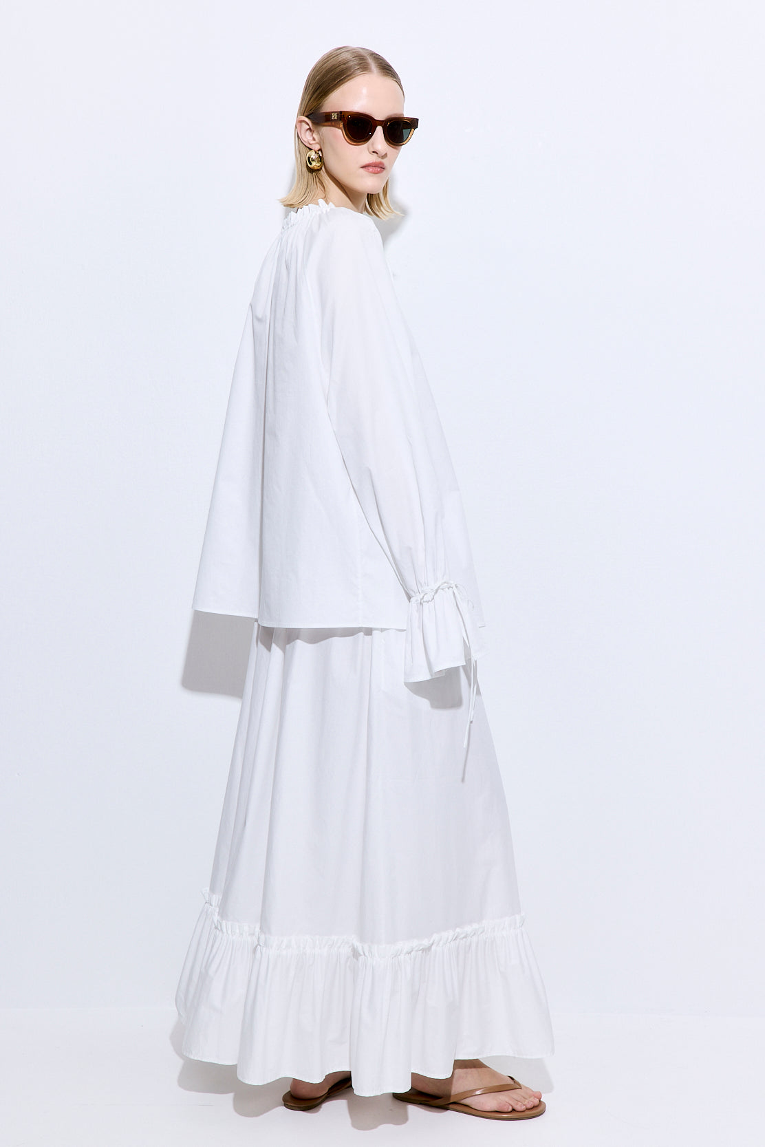 Ruffled Poplin Blouse
