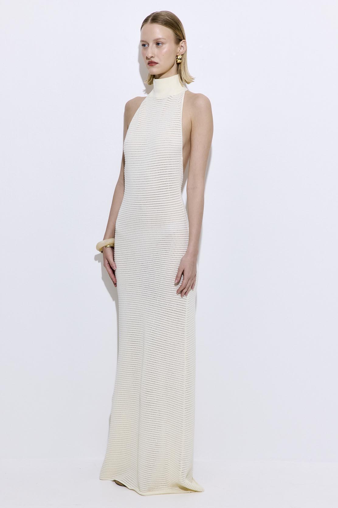 Crochet Turtle Neck  Maxi Dress