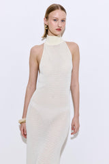 Crochet Turtle Neck  Maxi Dress