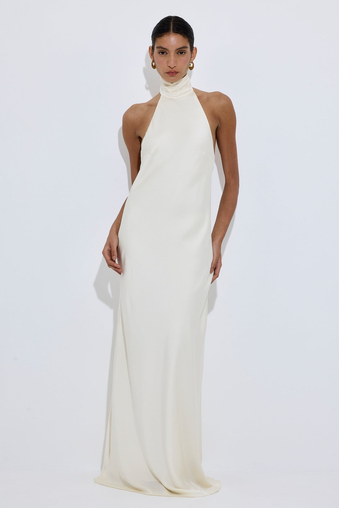 collared backless dress Qzwdhjm Linen Dresses for Women Halter Sleeveless Maxi Dress Collared Backless Swing A-Line Sundress Solid Summer Dress for Vacation with Pockets,