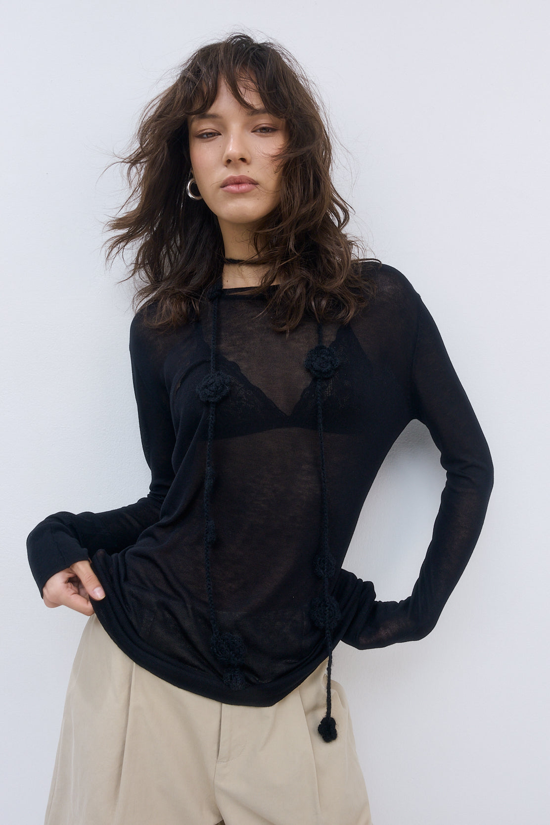 Semi Sheer Long Sleeve