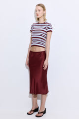 Satin Slip Midi Skirt