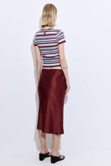 Satin Slip Midi Skirt