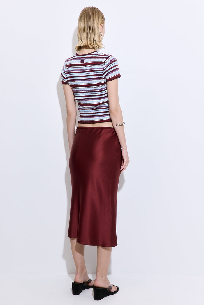 Satin Slip Midi Skirt