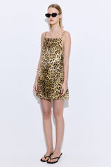 Satin Squared Neck Mini Dress