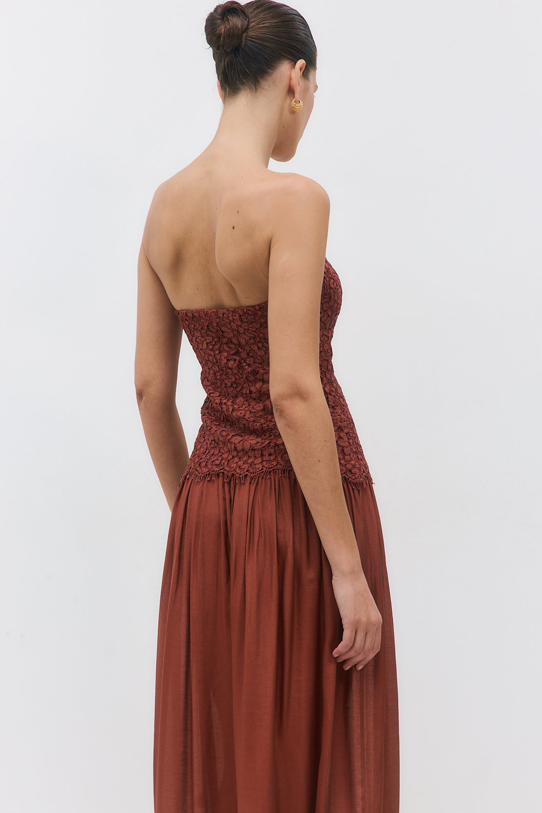 Lace Drop Waist Maxi Dress