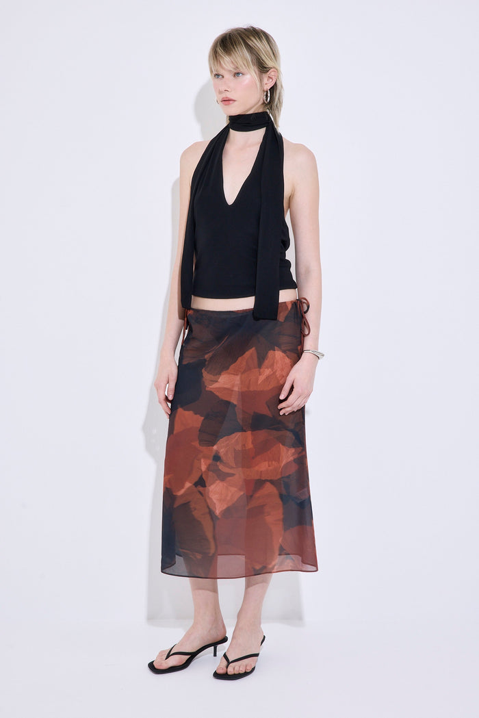 Semi Sheer Midi Skirt