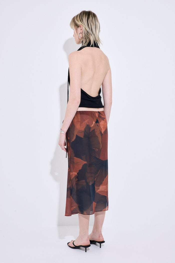 Semi Sheer Midi Skirt