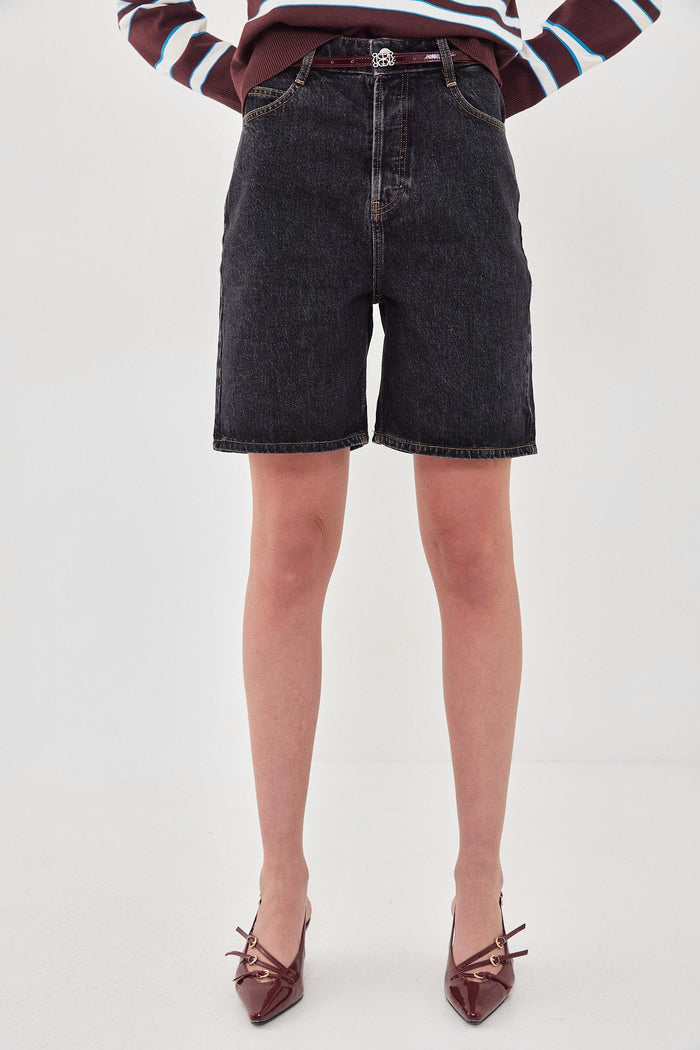 Long Denim Bermuda