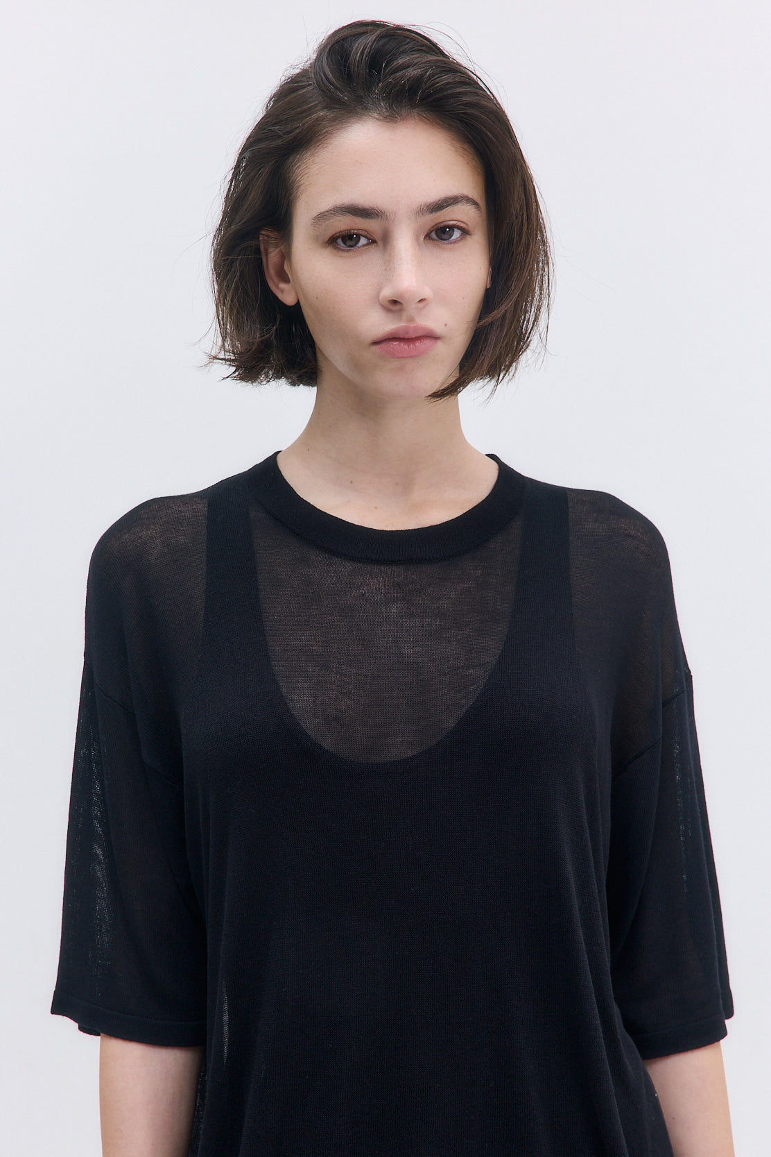 Semi Sheer Oversized Top