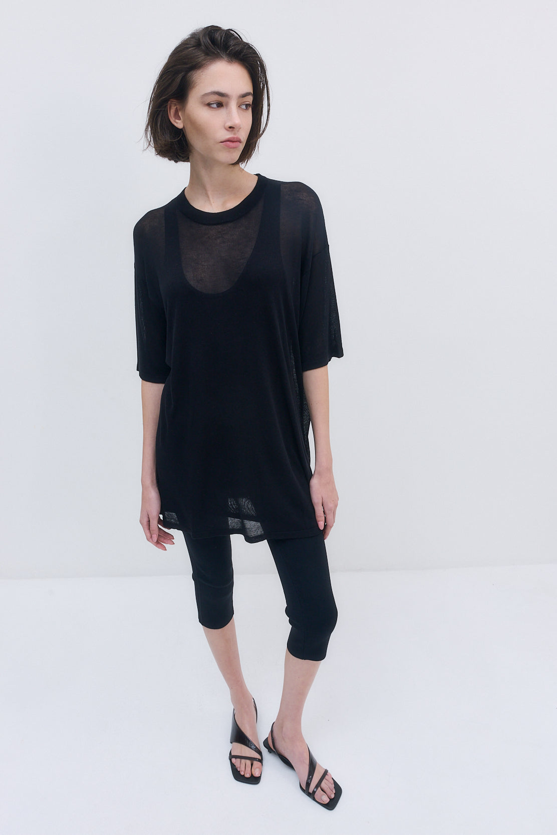 Semi Sheer Oversized Top