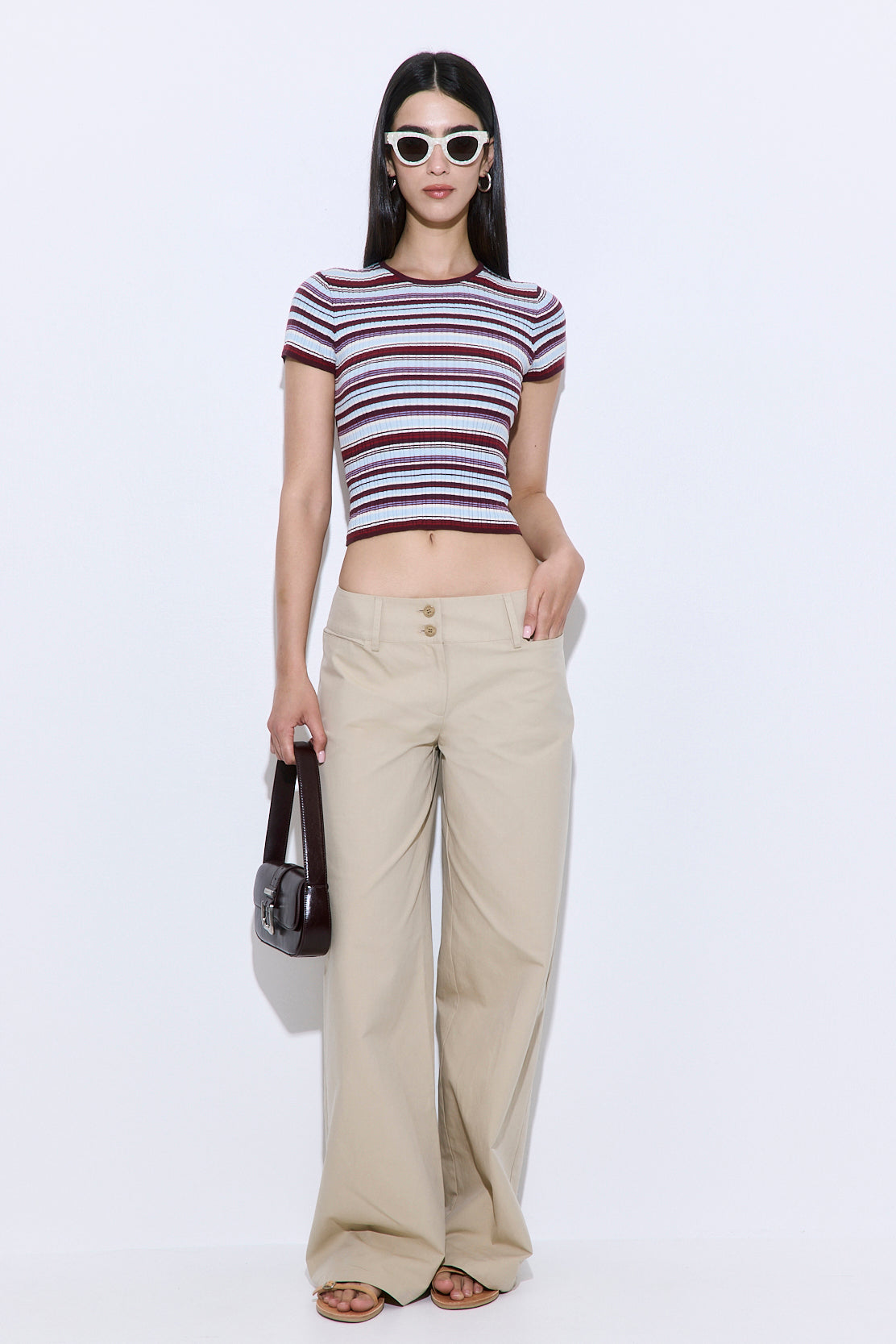 Ribbed Crew Neck Tee