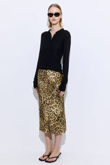 Satin Slip Midi Skirt