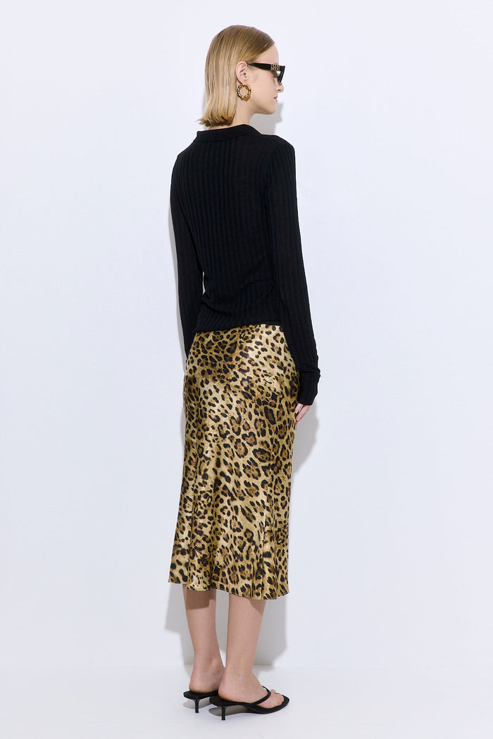 Satin Slip Midi Skirt