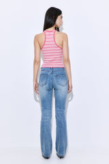 Ribbed Crew Neck Tank Top