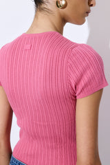 Ribbed Crew Neck Tee