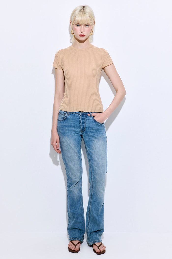 Sheer Ribbed Top
