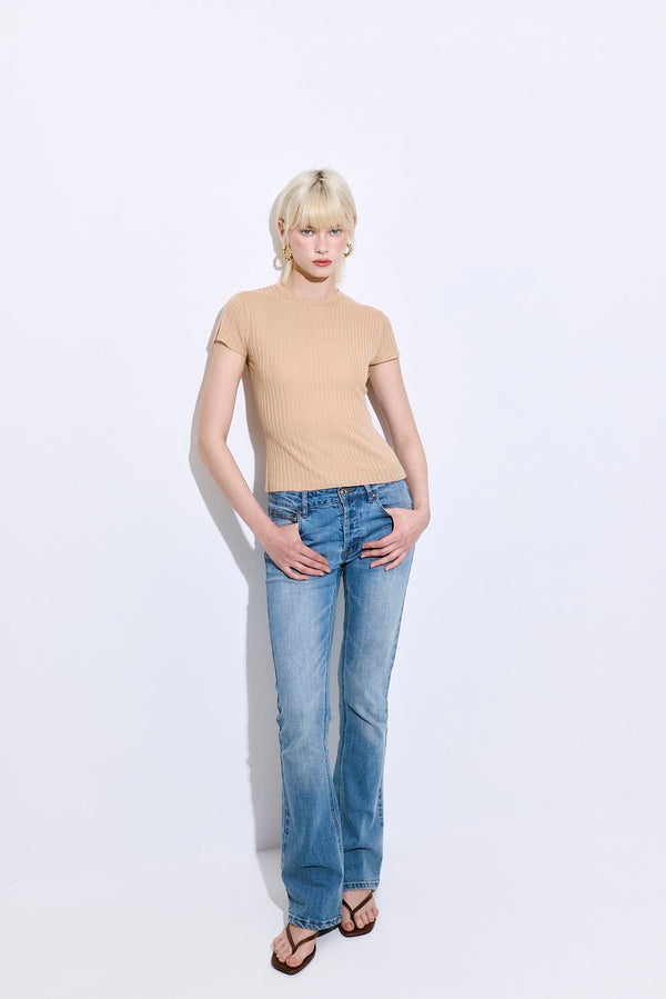 Sheer Ribbed Top