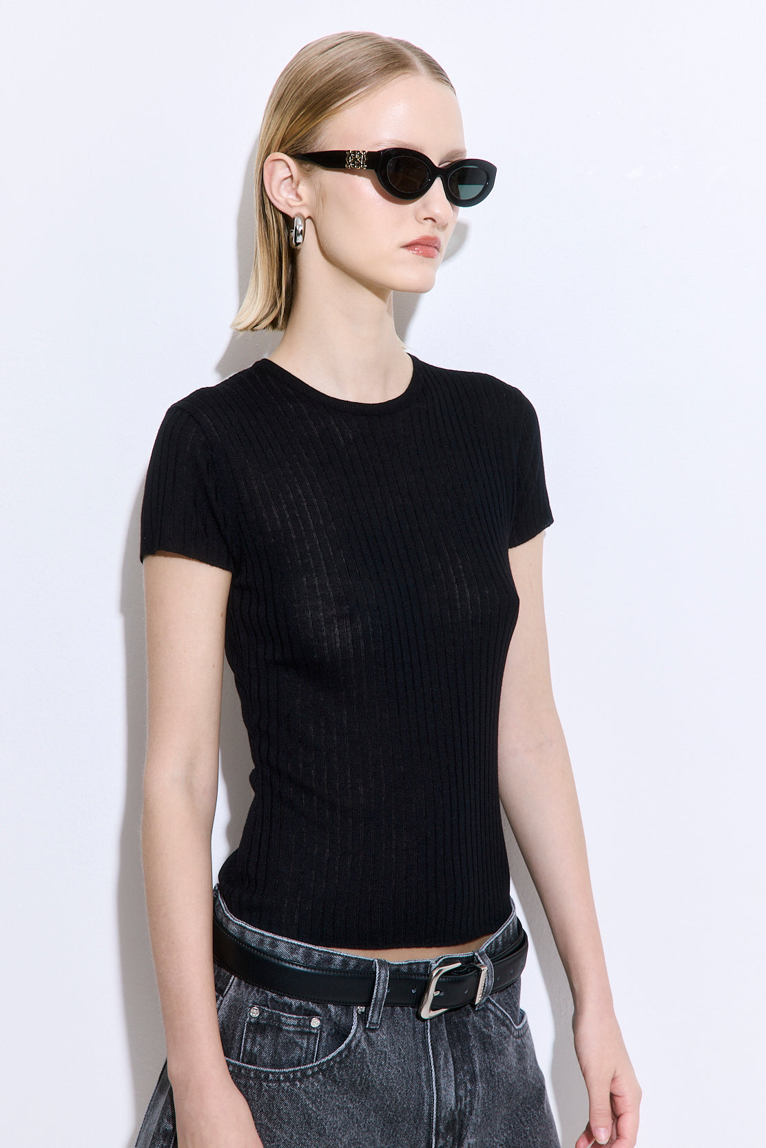Sheer Ribbed Top