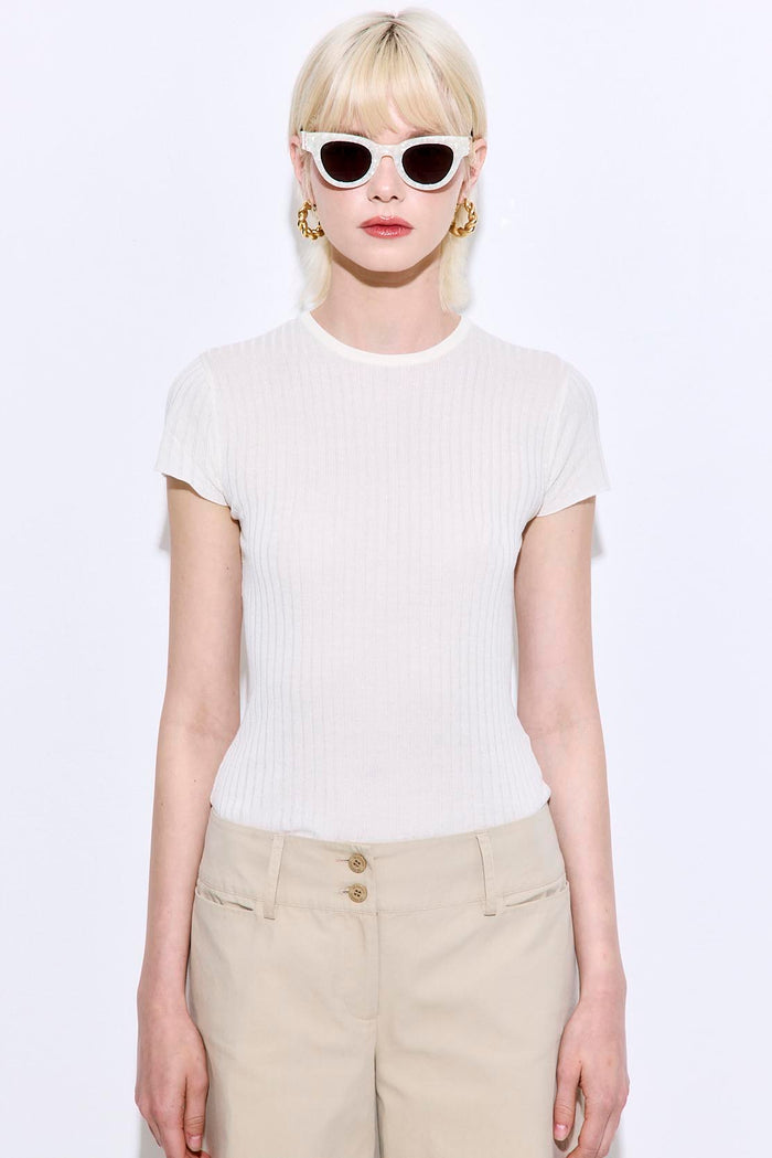 Sheer Ribbed Top