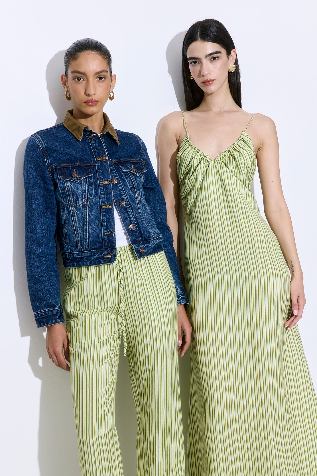 Gathered Neck Linen Maxi Dress