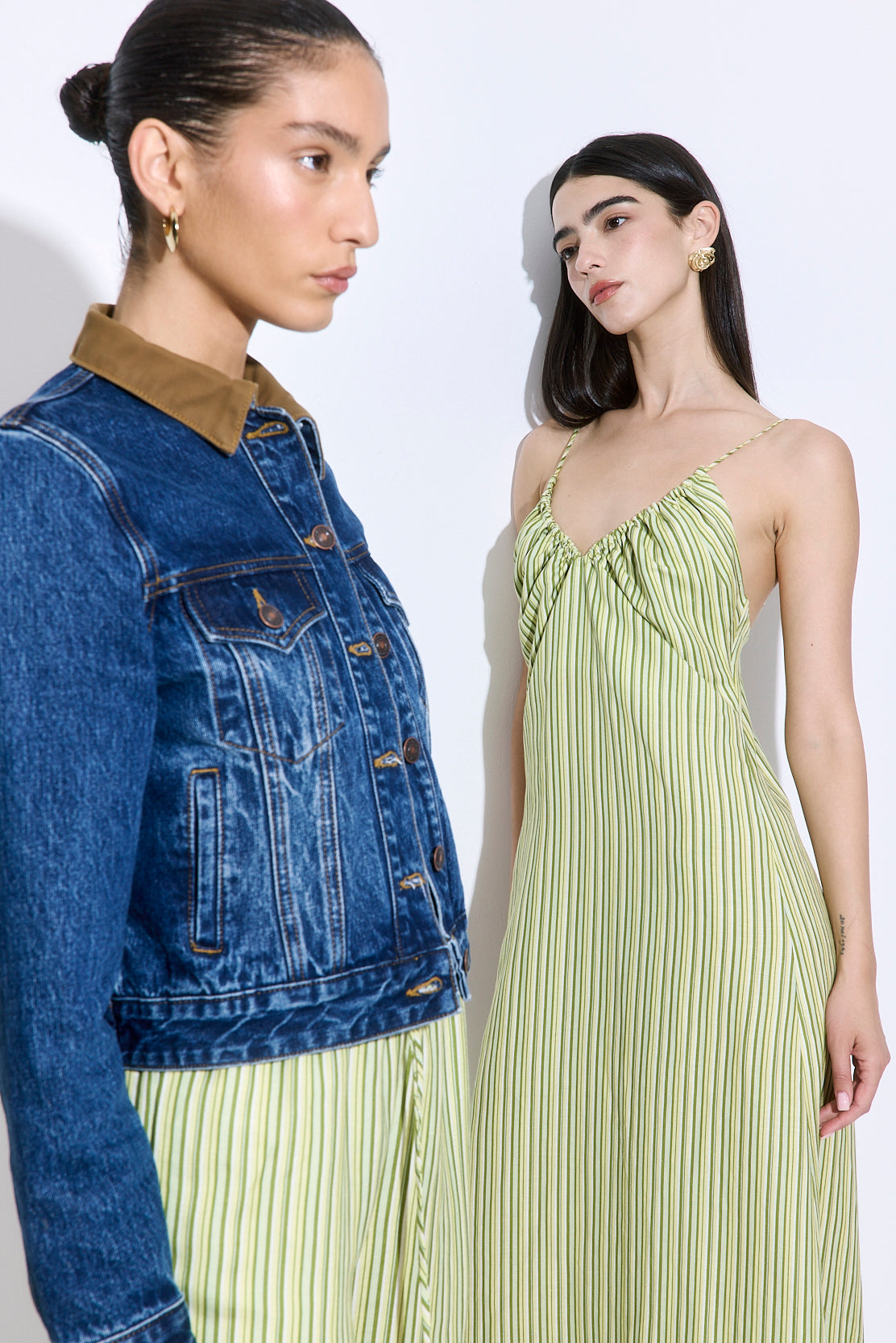 Gathered Neck Linen Maxi Dress