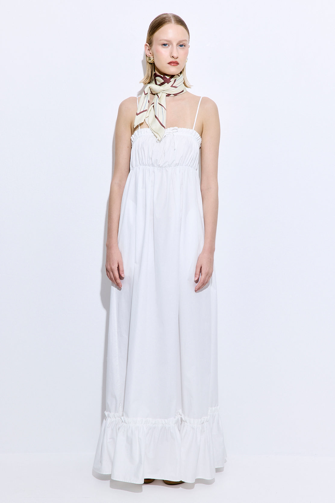 Ruffled Poplin Maxi Dress – Dé Rococo
